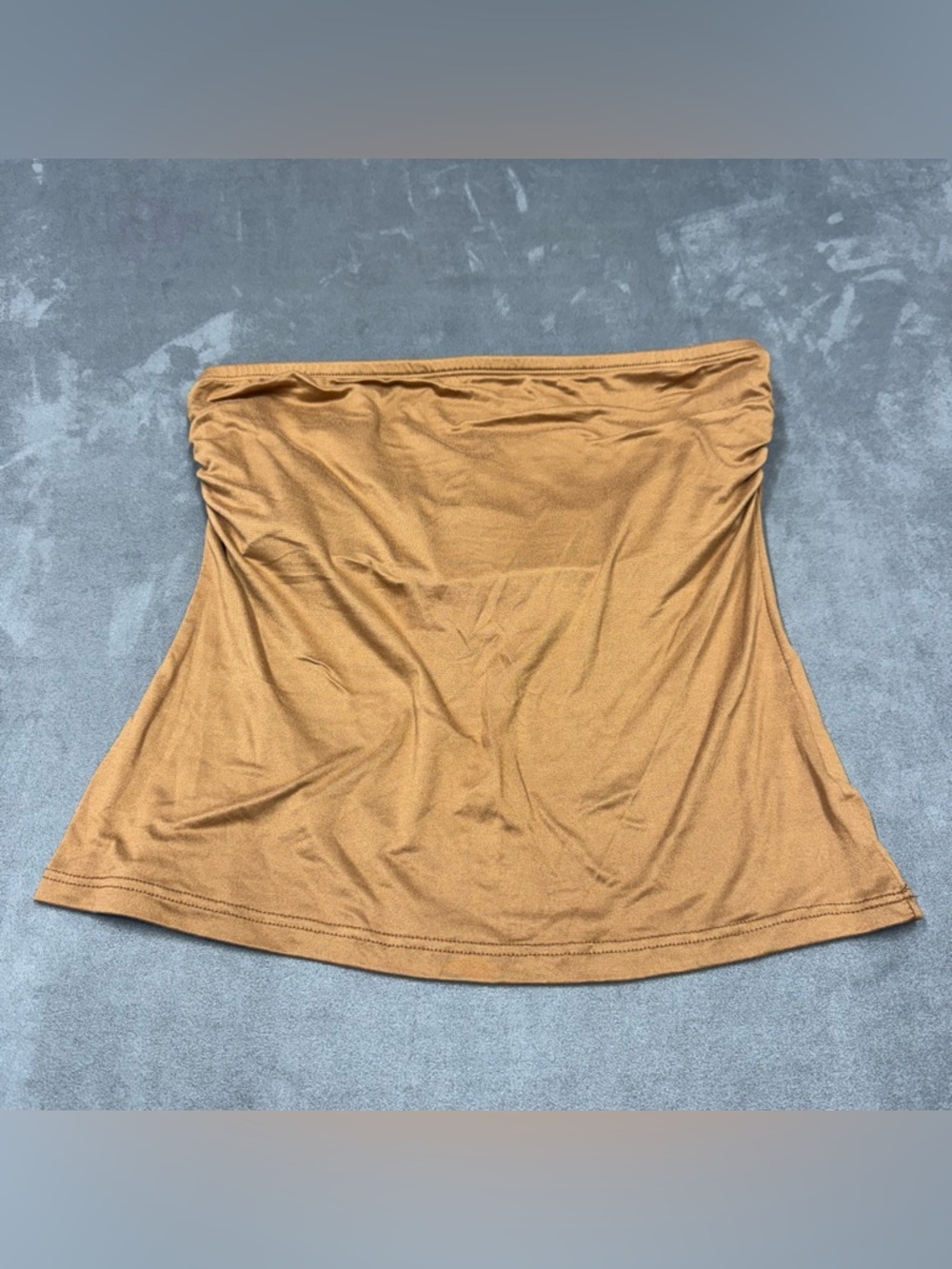 Antistar Caramel brown Tube Top strapless shirt blouse womens size L